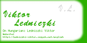 viktor ledniczki business card